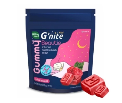 Мармелад для сна со вкусом малины HandyHerb G’nite Gummy: ваш путь к глубокому и здоровому сну, 4 шт.