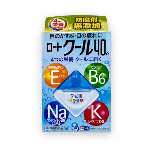 Увлажняющие капли для глаз Rohto Cool 40а Alpha,12 мл