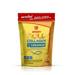 Морской трипептидный коллаген с керамидами в порошке Gold Collagen Amado, 300 грамм.