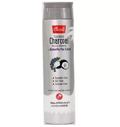 Тайский шампунь с кокосом, углем и синим чаем "Caring Charcoal", 200 мл.